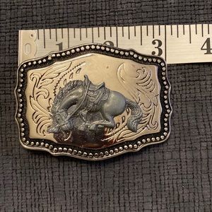 Made in USA Saddled Horse Belt Buckle NWOT